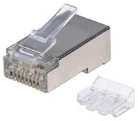 Intellinet Kabel Intellinet verpakking van 90 stuks Cat6A modulaire RJ45-stekker STP 2-voudige klem voor gevlochten draad, 90 stekkers in beker 790697