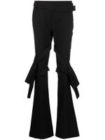 AMBUSH pantalon évasé à détail de sangle - Noir