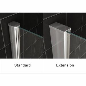 Aqua Splash Verbredingsprofiel Voor Douchewand Aluminium 3X200 Of 202 cm - 200 cm