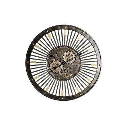 Muurklok DKD Home Decor Zwart Gouden Ijzer Vintage 65 x 6,7 x 65 cm