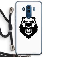 Angry Bear (white): Huawei Mate 10 Pro Transparant Hoesje met koord