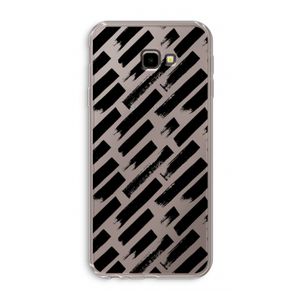 Zwarte vegen: Samsung Galaxy J4 Plus Transparant Hoesje