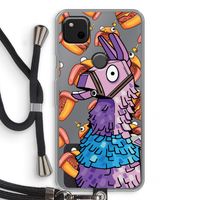 Loot Burger: Pixel 4a Transparant Hoesje met koord