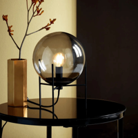 Tafellamp smoke glas &apos;Alton&apos; Nordlux E14 fitting 20 cm