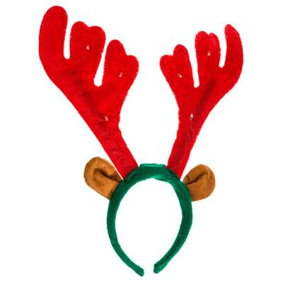 Feeric Christmas Rendier LED diadeem - rood/groen - LED haarband