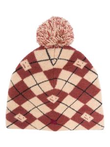 Acne Studios bonnet à détail de pompon - Rouge