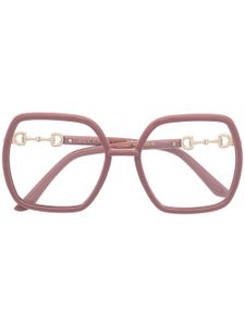 Gucci Eyewear lunettes de vue Horsebit à monture carrée - Rose