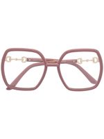 Gucci Eyewear lunettes de vue Horsebit à monture carrée - Rose