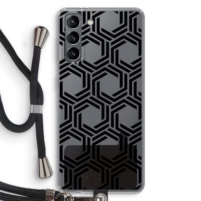 Geometrisch patroon: Samsung Galaxy S21 Transparant Hoesje met koord