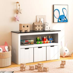 Speelgoedkast voor Kinderen Commode met 3 Laden Speelgoedorganizer voor Kinderkamer en Woonkamer Opbergkast 102 x 33 x 62 cm