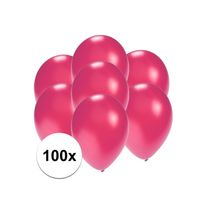 100x Mini ballonnen roze metallic   - - thumbnail