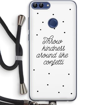 Confetti: Huawei P Smart (2018) Transparant Hoesje met koord