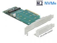 DeLOCK PCI Express x8 Card naar 2x internal NVMe M.2 Key M - Bifurcation controller - thumbnail