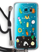 Happy bento friends: Samsung Galaxy S6 Transparant Hoesje met koord