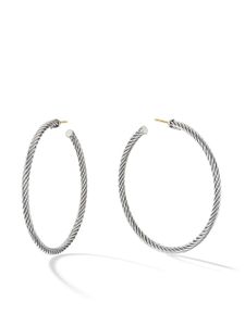 David Yurman boucles d'oreilles Cable en argent sterling