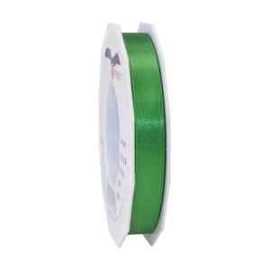 1x Luxe groene satijnen lint rollen 1,5 cm x 25 meter cadeaulint verpakkingsmateriaal   -