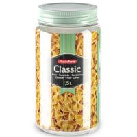 Plasticforte keuken voorraadpot - weckpot - mintgroen - 1.5 liter - kunststof