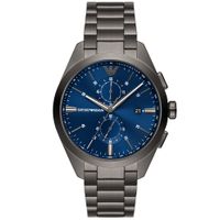 Emporio Armani AR11481 Horloge Claudio Chrono staal donkergrijs-blauw 43 mm - thumbnail