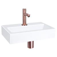 Differnz Flat fonteinset keramiek - kraan recht - 38 x 24 x 7 cm - rood koper