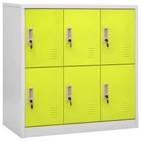 Lockerkast 90x45x92,5 cm staal lichtgrijs en groen