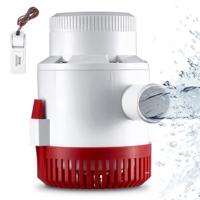 VEVOR lenspomp, 3000 GPH 12V automatische bootlenspomp met schakelaar, 40 mm uitlaatdiameter, kleine bootlenspomp, elektrische scheepslenspomp voor boten, vijvers, zwembaden, kelders