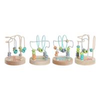 Houten spel DKD Home Decor Hout Multicolour 4 Onderdelen 9 x 9 x 12 cm