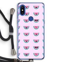 Smiley watermeloenprint: Xiaomi Mi Mix 3 Transparant Hoesje met koord
