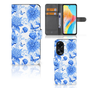 Hoesje voor OPPO A98 5G Flowers Blue