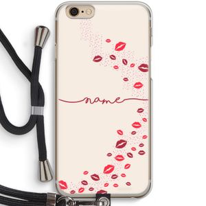 Kusjes: iPhone 6 / 6S Transparant Hoesje met koord