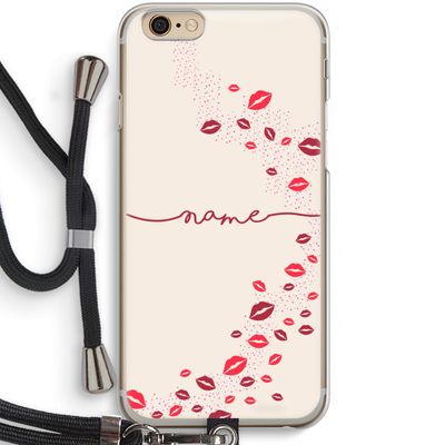 Kusjes: iPhone 6 / 6S Transparant Hoesje met koord