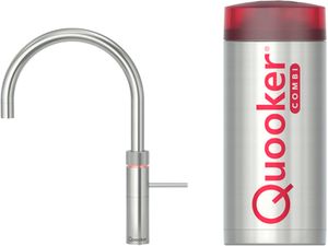 Quooker Fusion round met COMBI boiler 3-in-1 kokend water kraan RVS