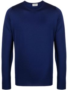 John Smedley pull fin en mérinos - Bleu