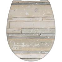 Cedo Pastel Wood Toiletzitting met Deksel - Universele Pasvorm