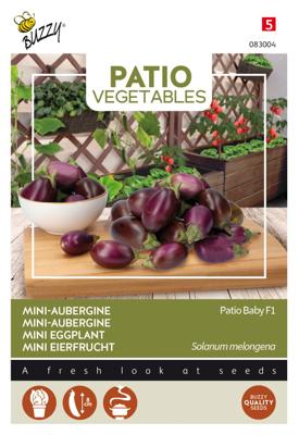 Patio Veggies, Aubergine Patio Baby F1 - Buzzy