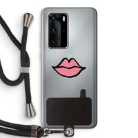 Kusje: Huawei P40 Pro Transparant Hoesje met koord