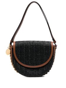 Stella McCartney sac porté épaule en raphia tressé - Noir