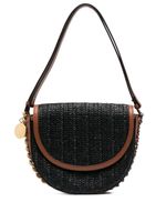 Stella McCartney sac porté épaule en raphia tressé - Noir - thumbnail