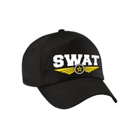 Politie SWAT arrestatieteam pet / baseball cap zwart voor kinderen - Verkleedhoofddeksels - thumbnail