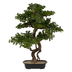 Atmosphera bonsai boom - in keramische pot - 86 cm - kunstplant - groen