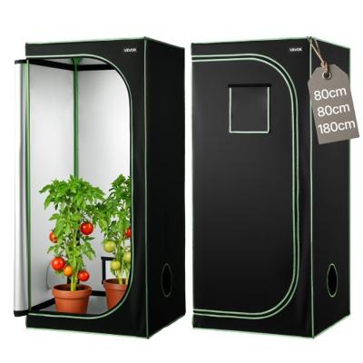 VEVOR kweektent, 80x80x180 cm, kweekkast van 600D, sterk reflecterend mylar, binnenplantentent met observatievenster, grondbak en ritssluiting, kweektent voor fruit, bloemen en groenten in de kas