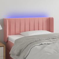 Hoofdbord LED 83x16x78/88 cm fluweel roze