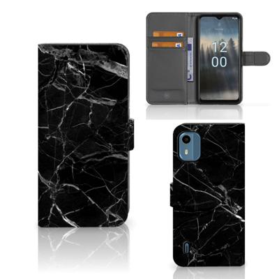 Nokia C12 | Bookcase | Marmer Zwart - Origineel Cadeau Vader