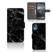 Nokia C12 | Bookcase | Marmer Zwart - Origineel Cadeau Vader