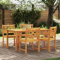 Tuinstoel 4 pcs Bruin 56 x 56 x 90 cm Massief acaciahout