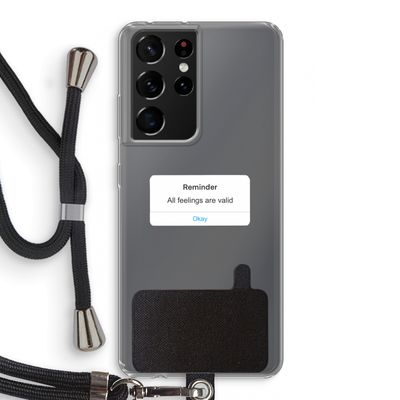 Reminder: Samsung Galaxy S21 Ultra Transparant Hoesje met koord