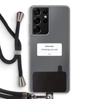 Reminder: Samsung Galaxy S21 Ultra Transparant Hoesje met koord