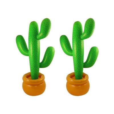 Opblaasbare cactus - 4x stuks - 87 cm - decoraties - versiering - Mexico of Tropische Hawaii thema - Opblaasbare cactus - 4x stuks - 87 cm - decoraties - versiering - Mexico of Tropische Hawaii thema -