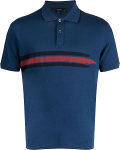 Gucci polo en coton à logo imprimé - Bleu