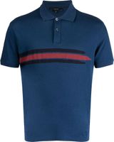 Gucci polo en coton à logo imprimé - Bleu