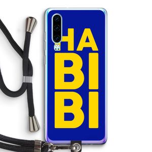 Habibi Blue: Huawei P30 Transparant Hoesje met koord